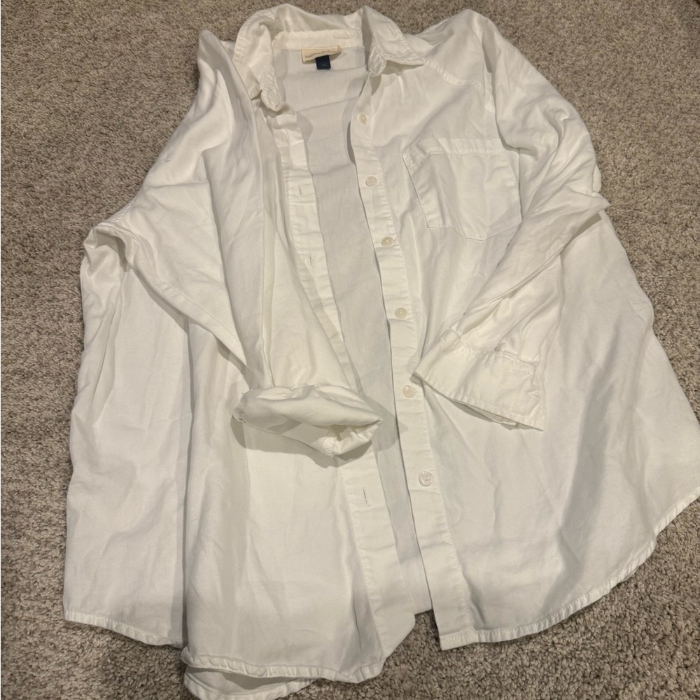 Universal Thread White Button Down Shirt - image 3